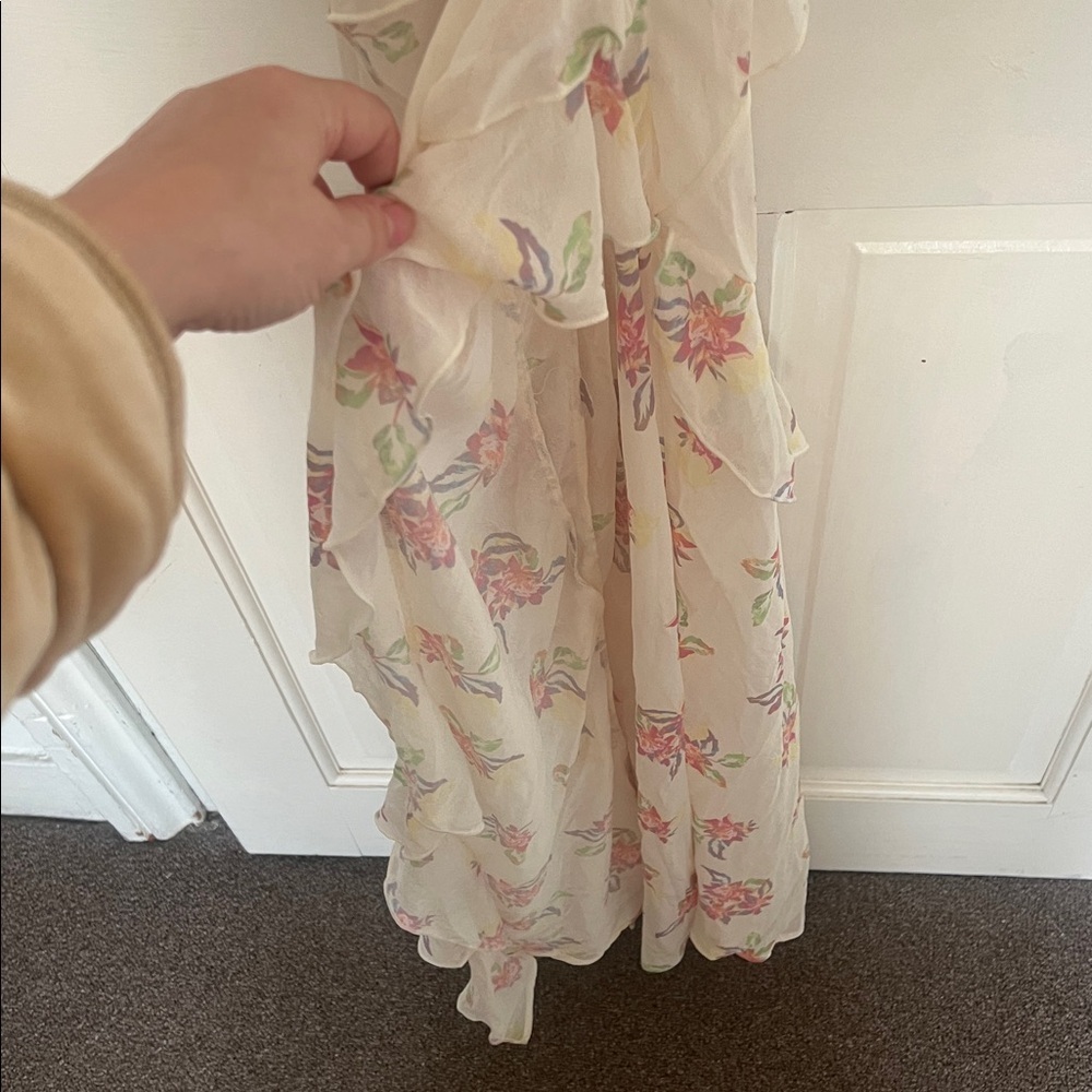 Free People stop and stare floral maxi sheer dress size xs nwot - Picture 8 of 10